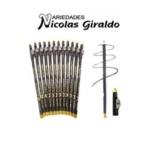 Lapiz ojos mariposa cafe oscuro bolsa X12 (UND $1.800)