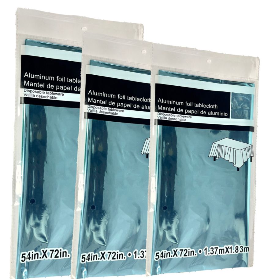 Mantel fiesta brillante azul claro