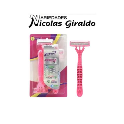 Maquina afeitar infinita dama acetato x4