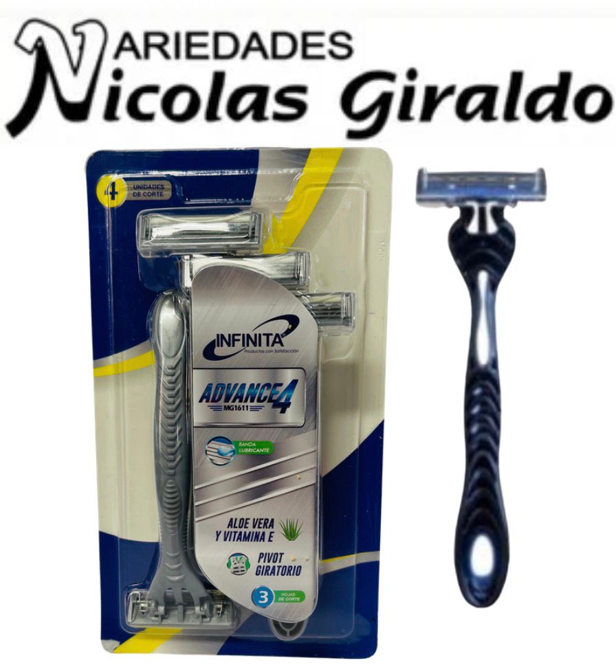 Maquina afeitar infinita hombre acetato x4