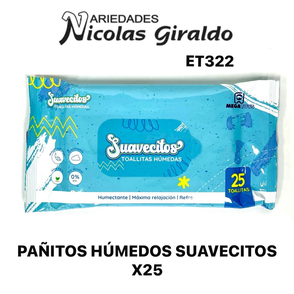 Pañitos humedo suavecitos x25