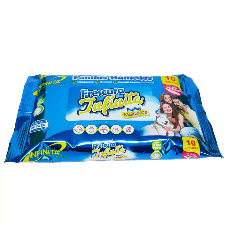 Pañitos humedos infinita x10 PQT X12 (UND $1.000)