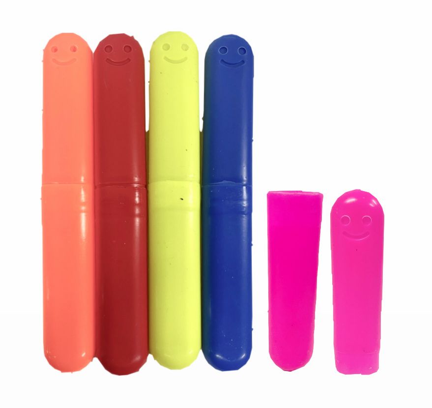 Porta cepillo tubo pequeño cara feliz x12