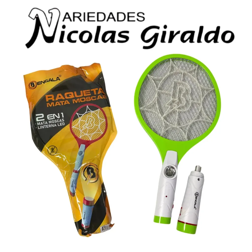 Raqueta matamoscas recargable bengala