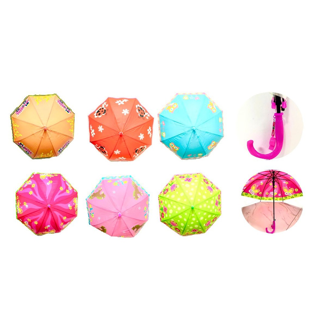 Sombrilla infantil plastica estampada surtida