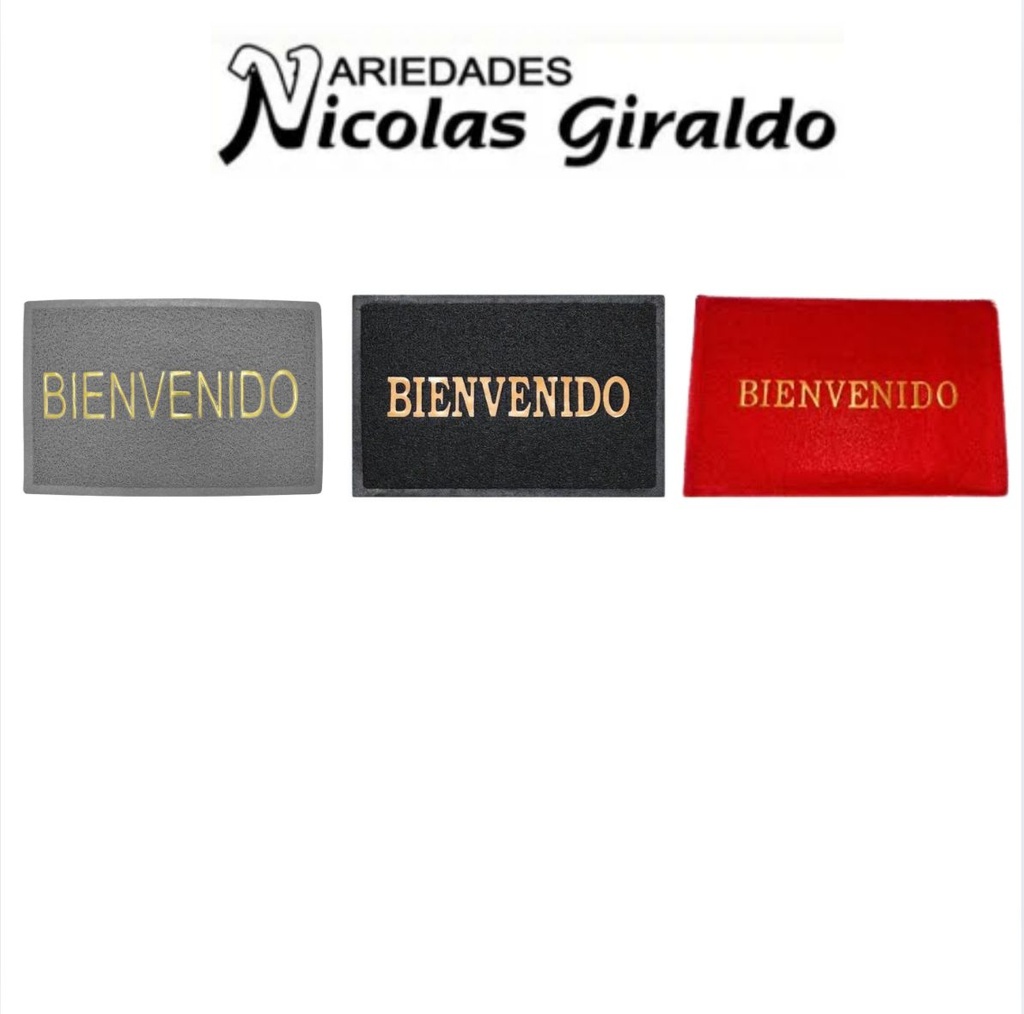 Tapete piso bienvenido pvc 