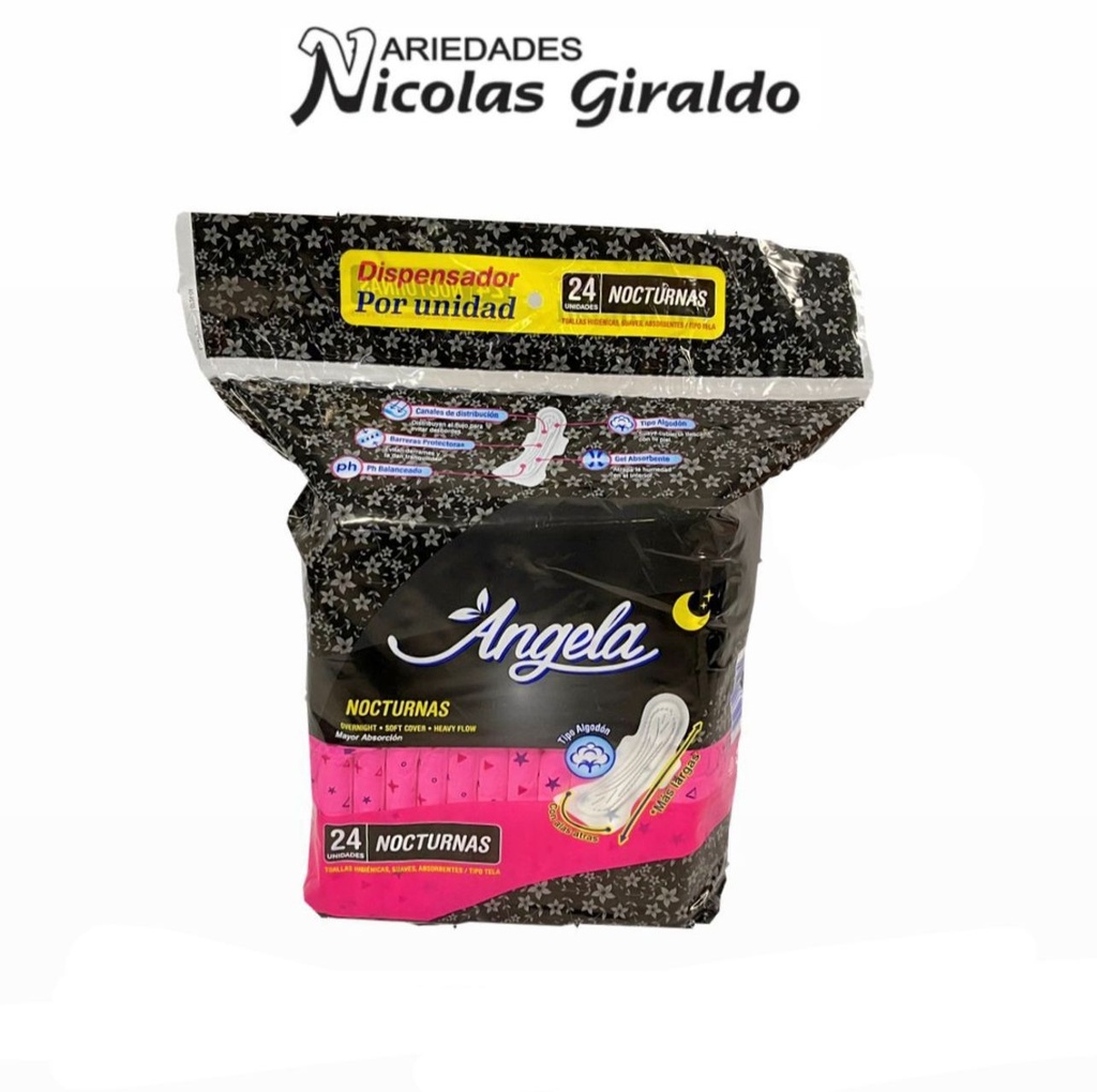 Toalla angela nocturna x24