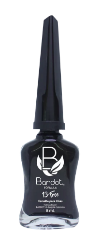 Esmalte bardot negro decorativo