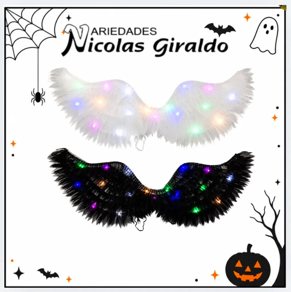[76B-B4] @Alas halloween angel con luz