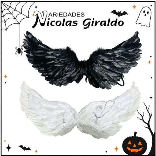 @Alas halloween plumas pequeña