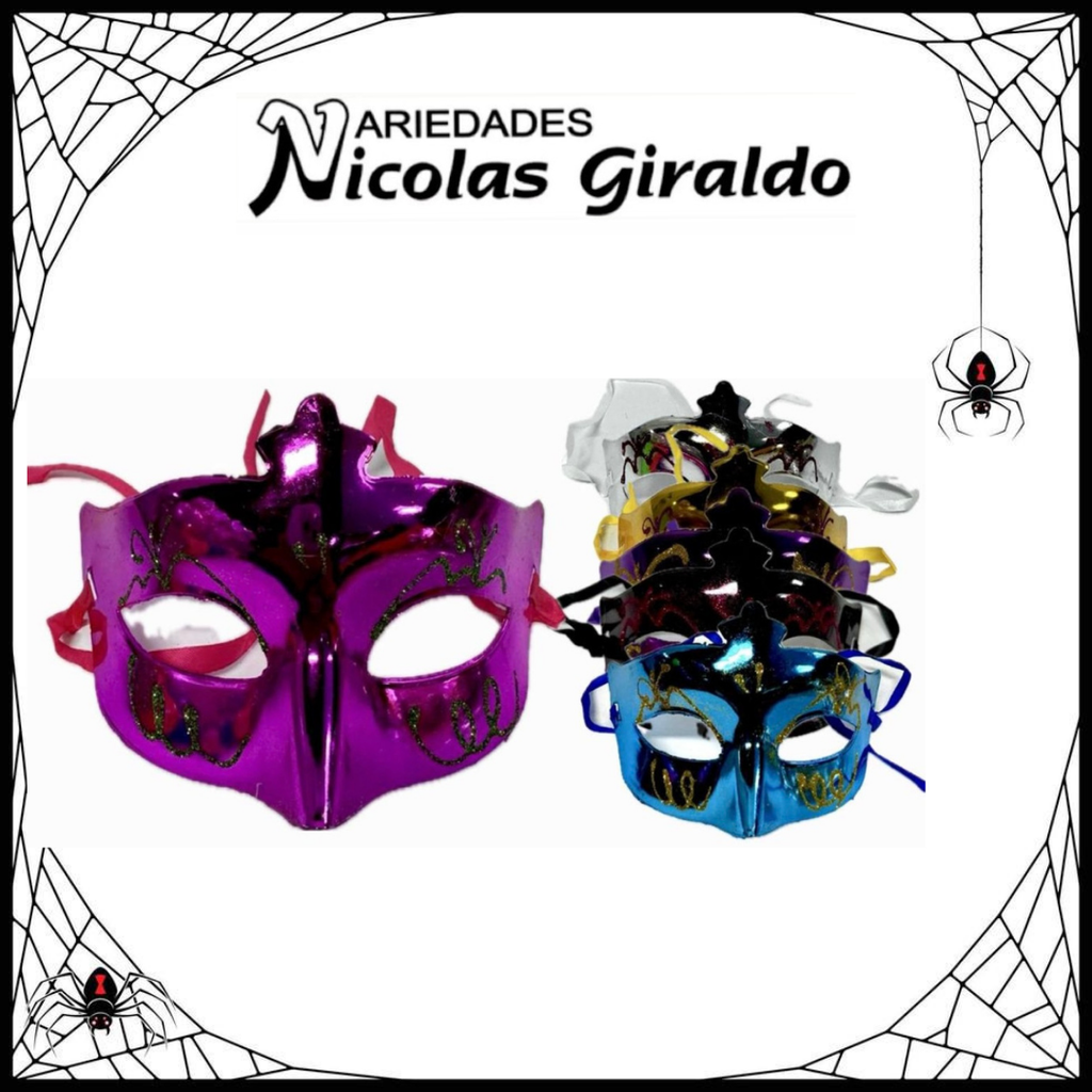 @Antifaz halloween decorado pqt x12