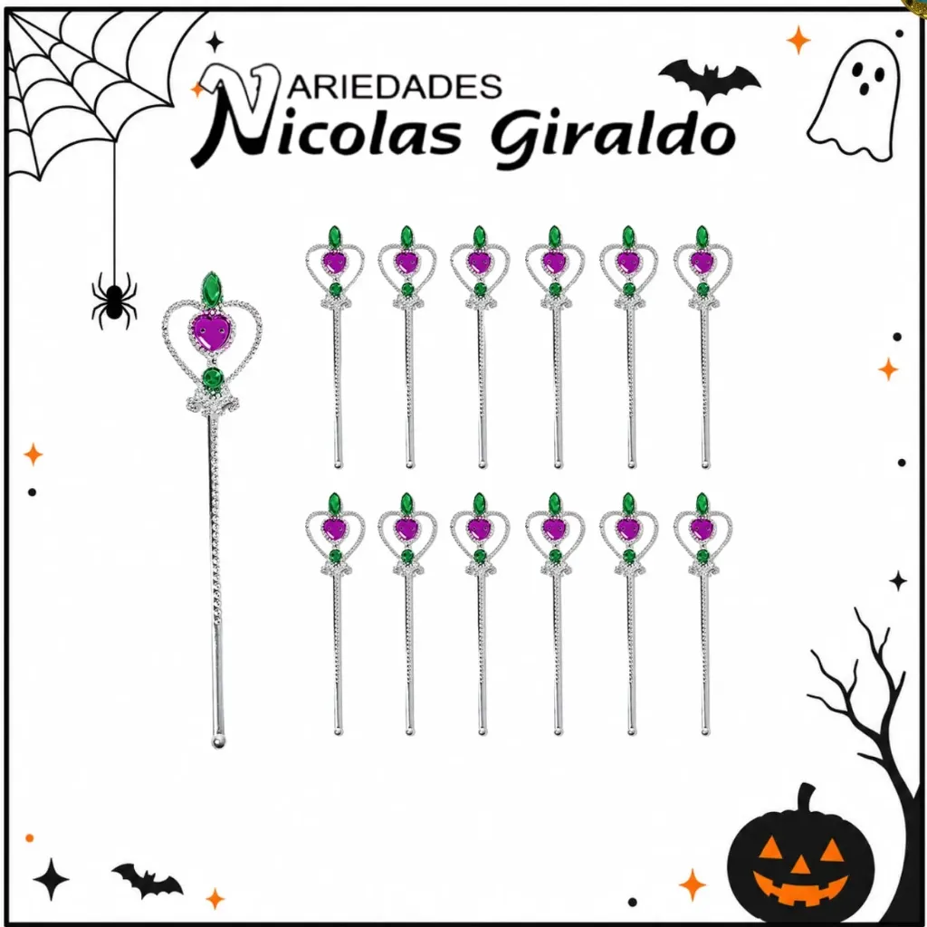 Cetro plateado paquete x12 halloween