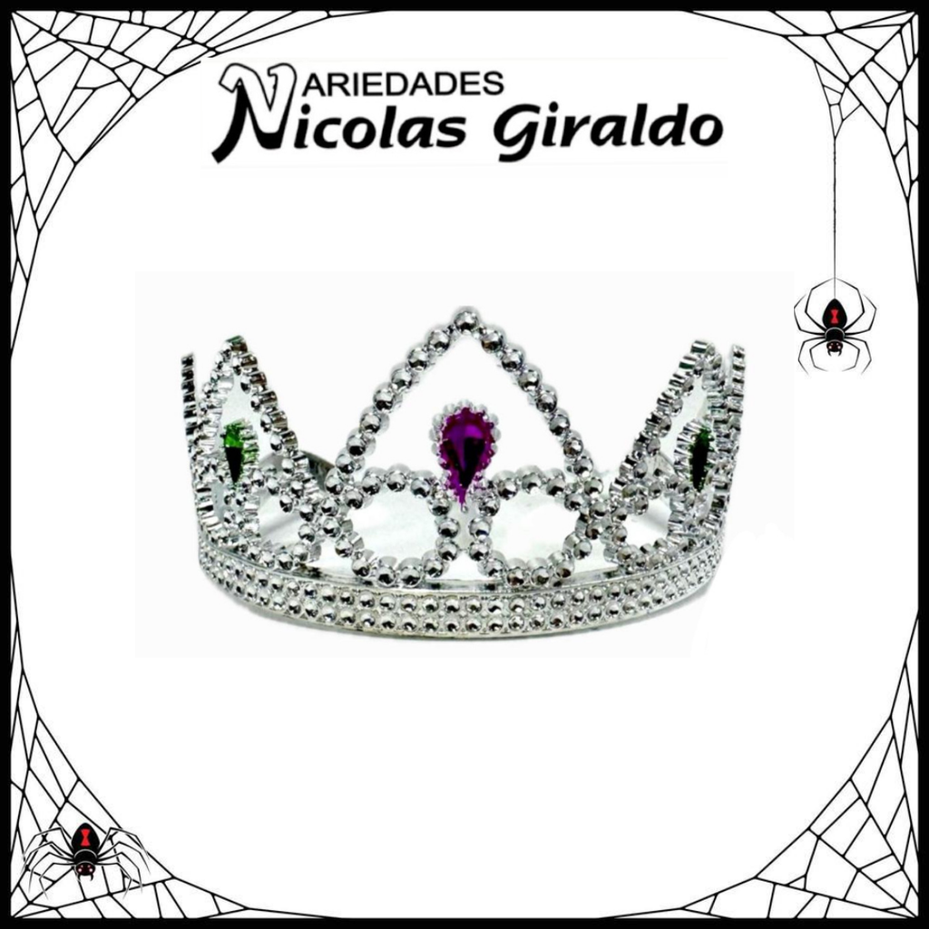 @Corona halloween plateada pqt x12 (DK219) (YN-196)
