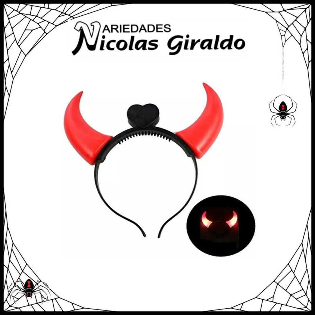 @Diadema halloween cacho con luz (YN-786)