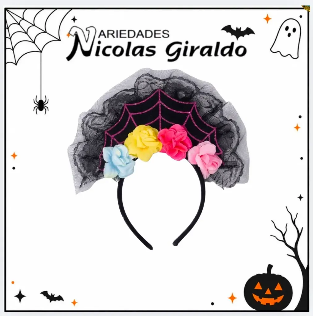 [DK136] @Diadema halloween catrina telaraña