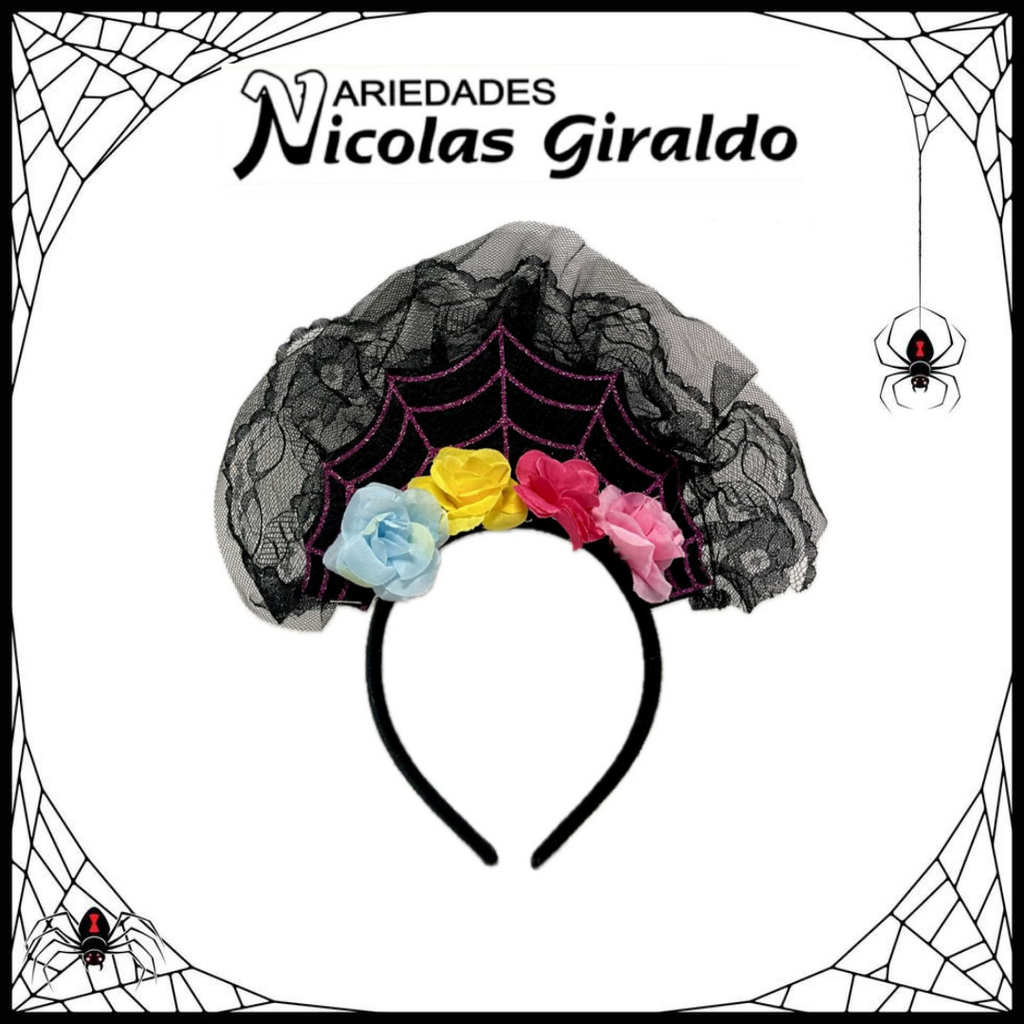 @Diadema halloween catrina telaraña