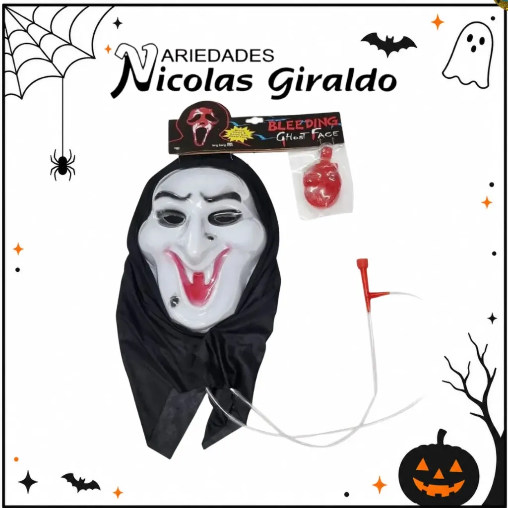 Mascara halloween bruja sangre
