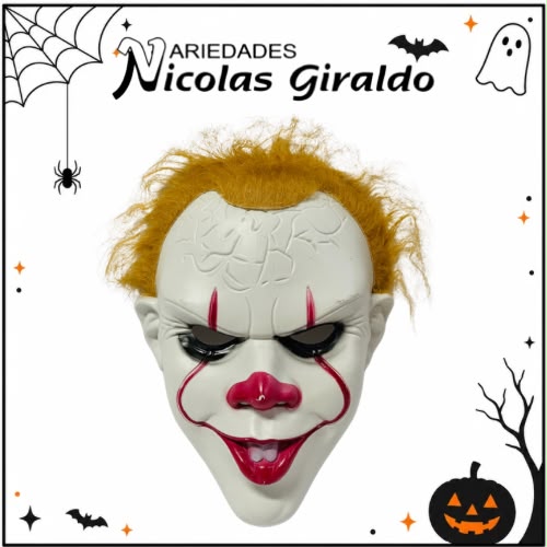 [YN-1402] Mascara halloween payaso it con pelo
