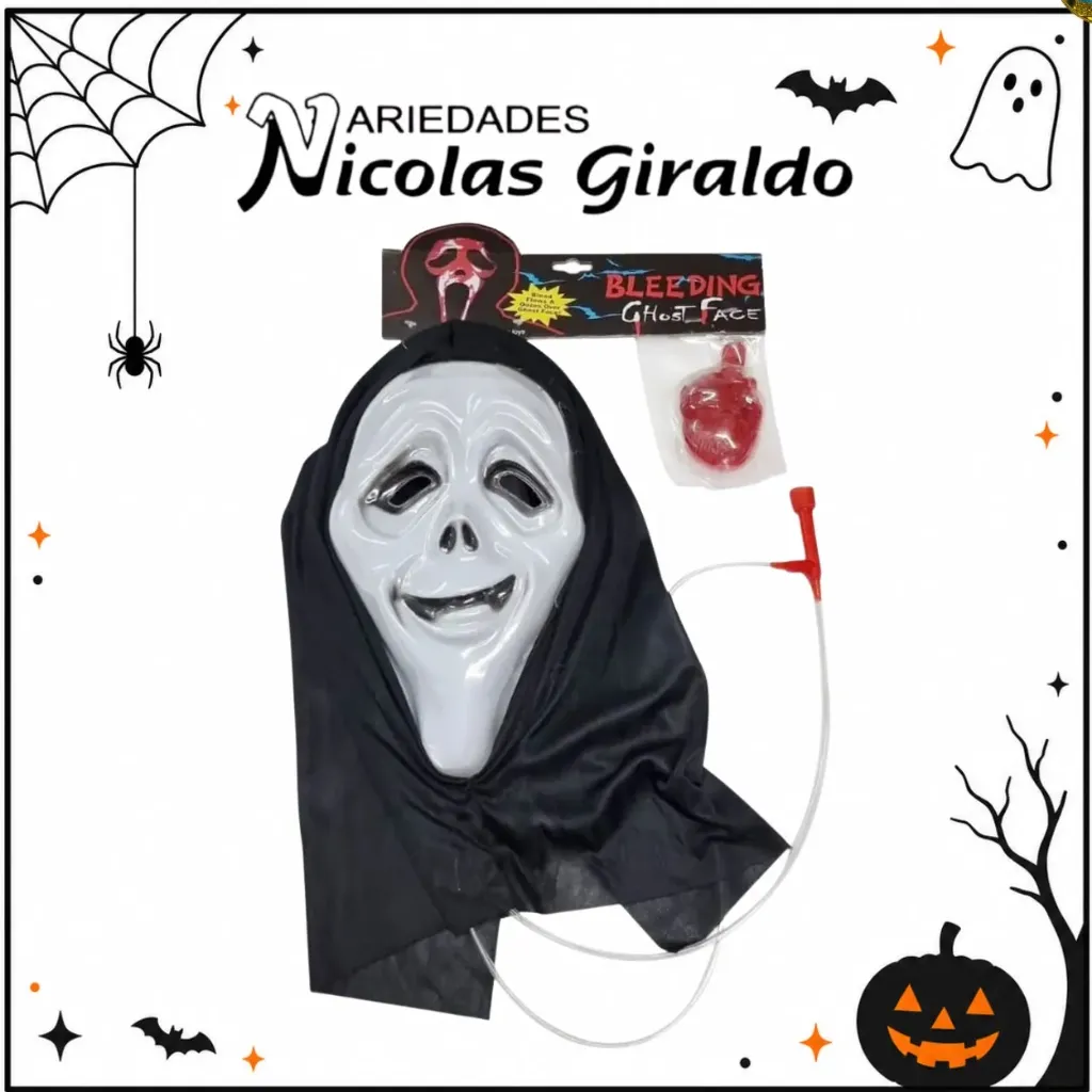 Mascara halloween scary con sangre