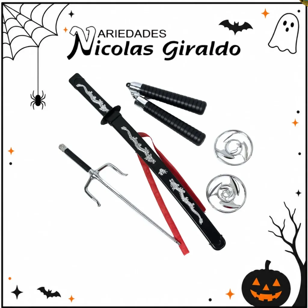Set espadas  de ninja halloween
