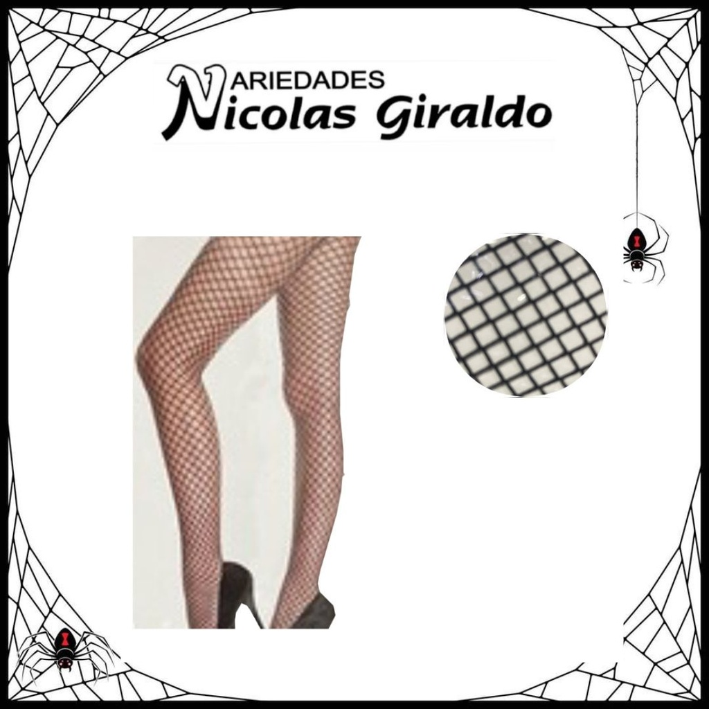 Media malla negra halloween