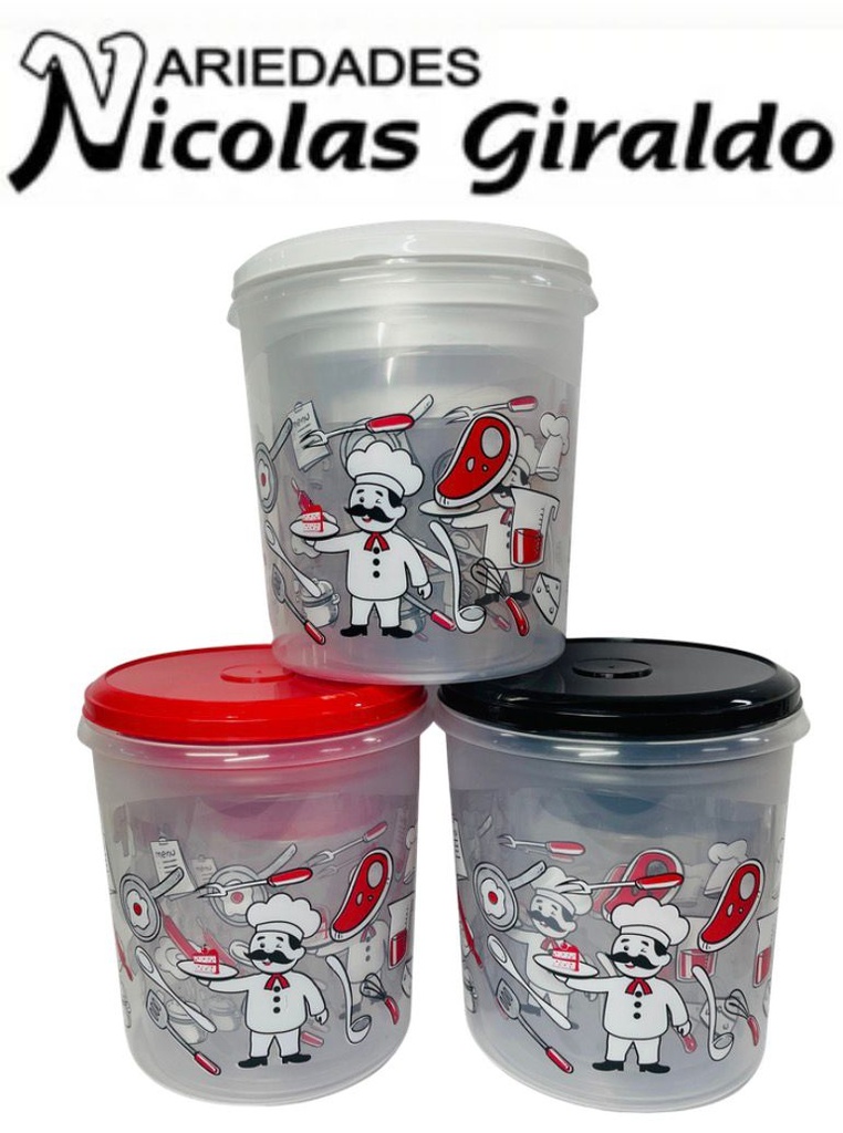 [200759] Tarro mercado x4 estampado chef extra grande proyecciones