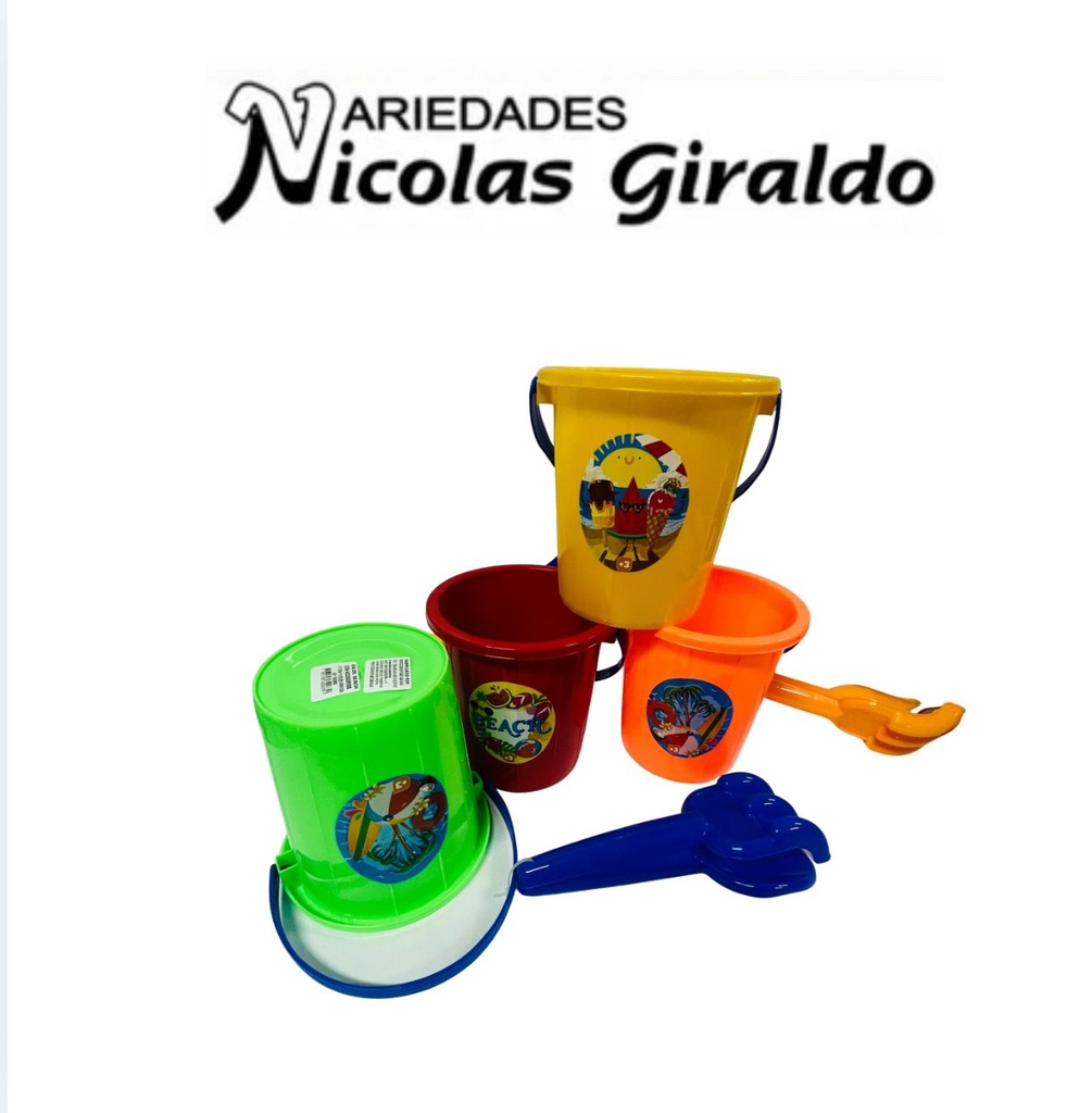 Balde playero redondo grande proyecciones