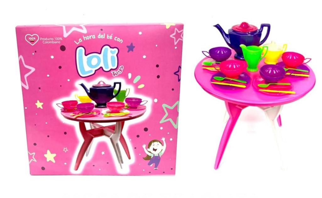 Vajilla juego te con mesa lolita en caja