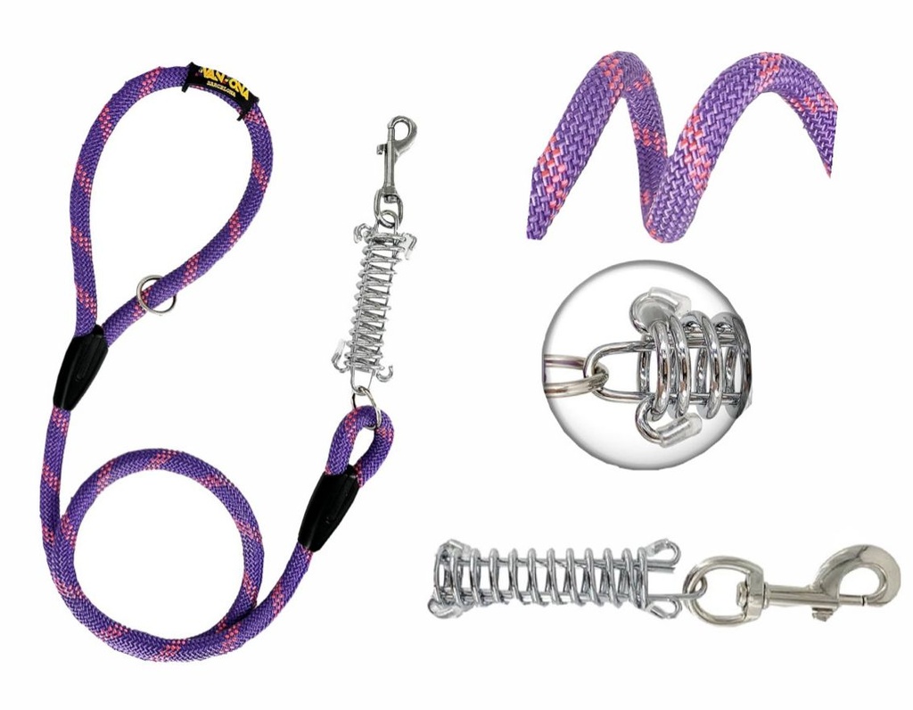 Collar mascota grande mosqueton antijalada