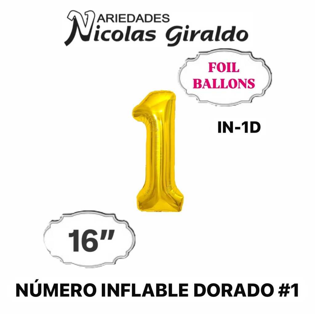 @ Numero inflable dorado #1