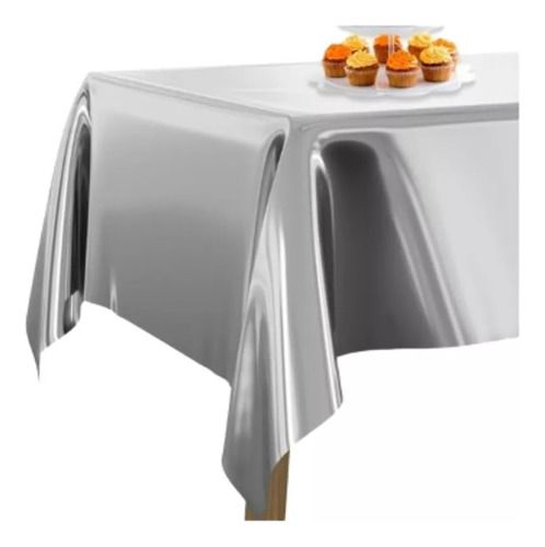 Mantel fiesta brillante plata (NA643P)