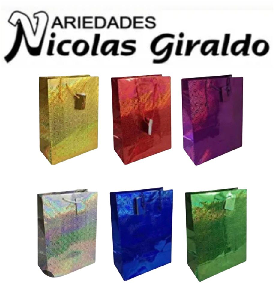 @Bolsa regalo tornasol mediana 27x34 PQT X12  