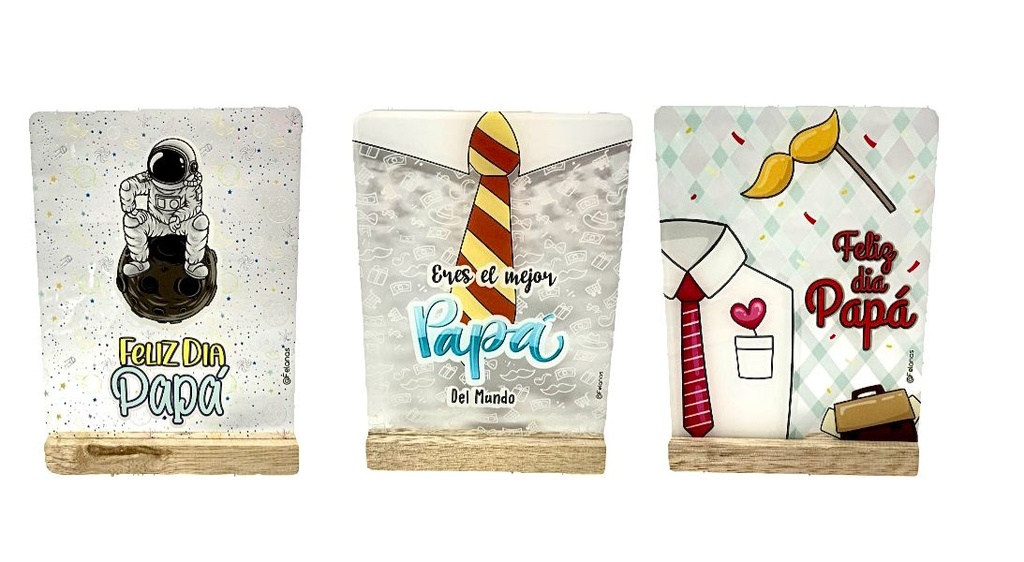 @Tablero mensaje acrilico grande papa felanas