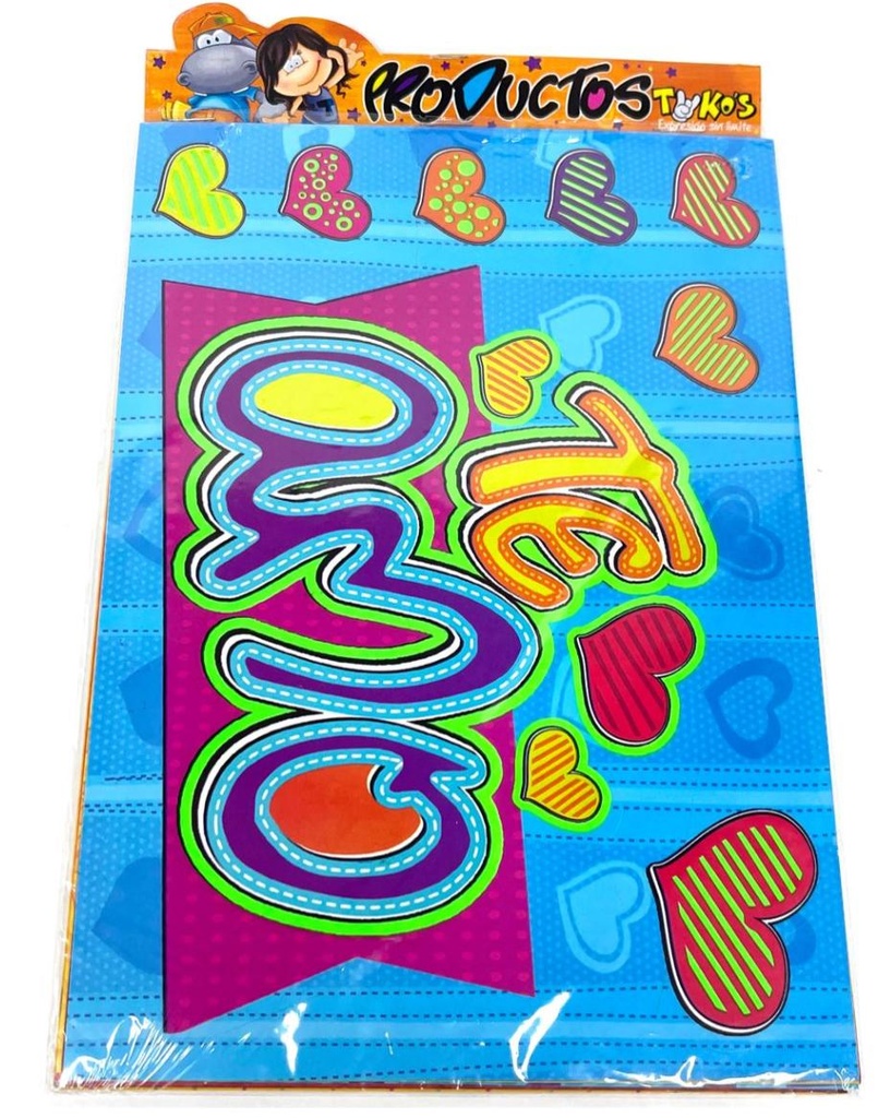 Adhesivo globo grande 17.5x24cm tukos