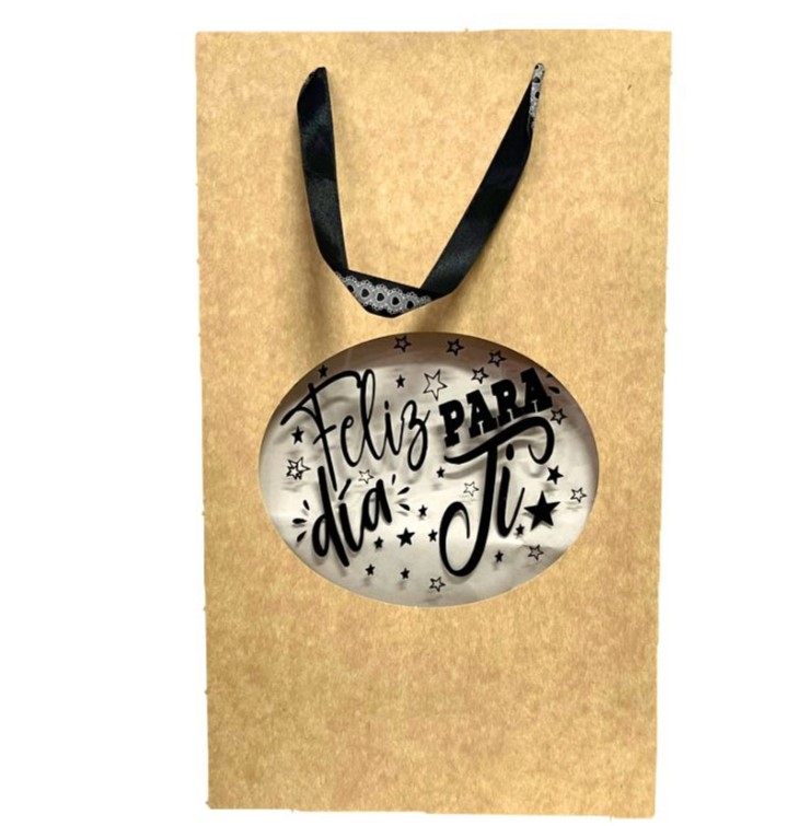 Bolsa regalo cariñito grande vertical ventana mensaje