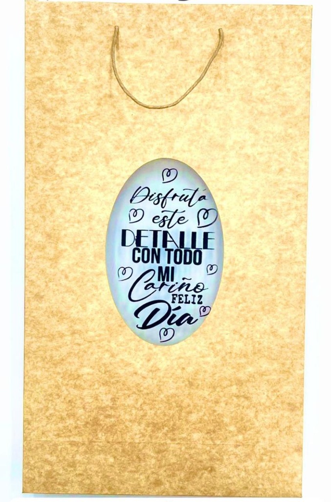 Bolsa regalo cariñito maxi vertical kraft 47x34