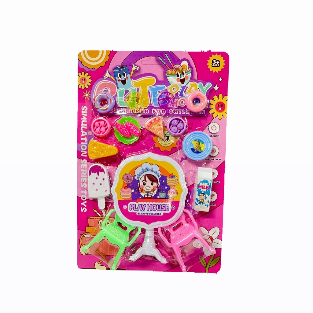 Vajilla infantil caton con mesa 