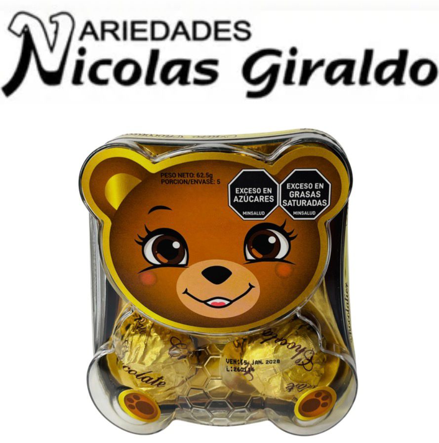 Chocolate adro oso x 62.5 gr