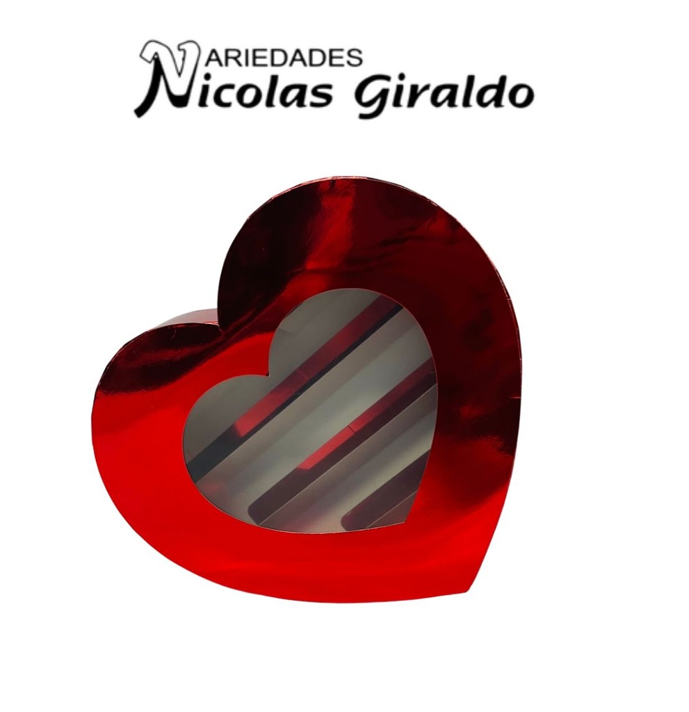 Corazon grd cariñito metalizado sin mensaje cariñito