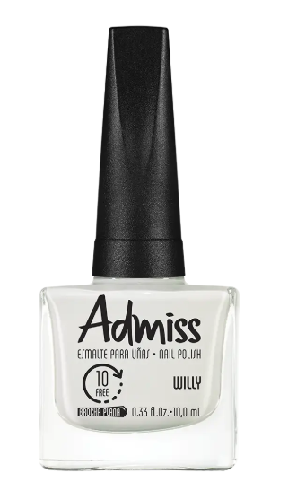 [310249] Esmalte admiss 10ml willy (blanco tiza brocha)