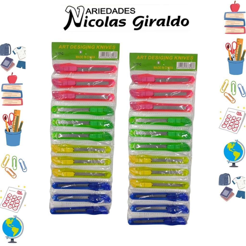 Bisturi pequeño sencillo tira x12 