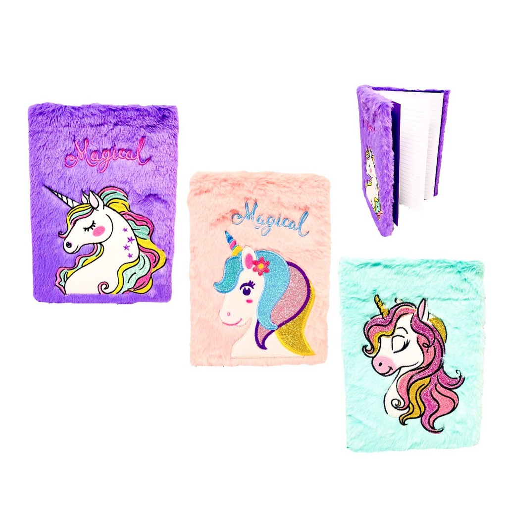 Agenda peluda unicornio