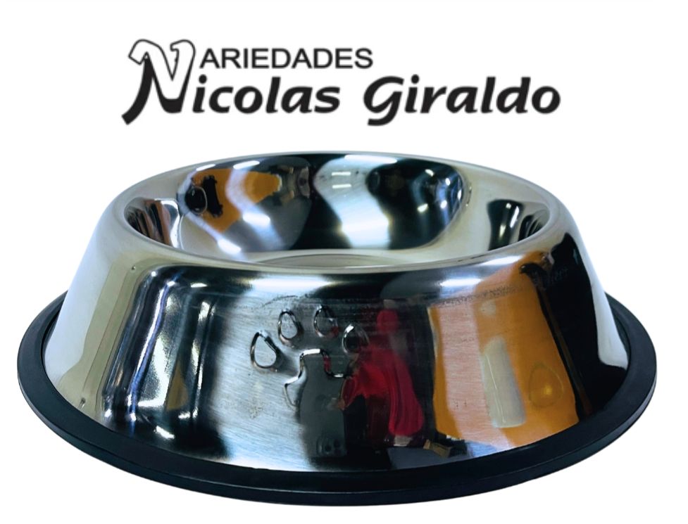 [PR178] Comedero para mascota metalica x1 grande 22 CM