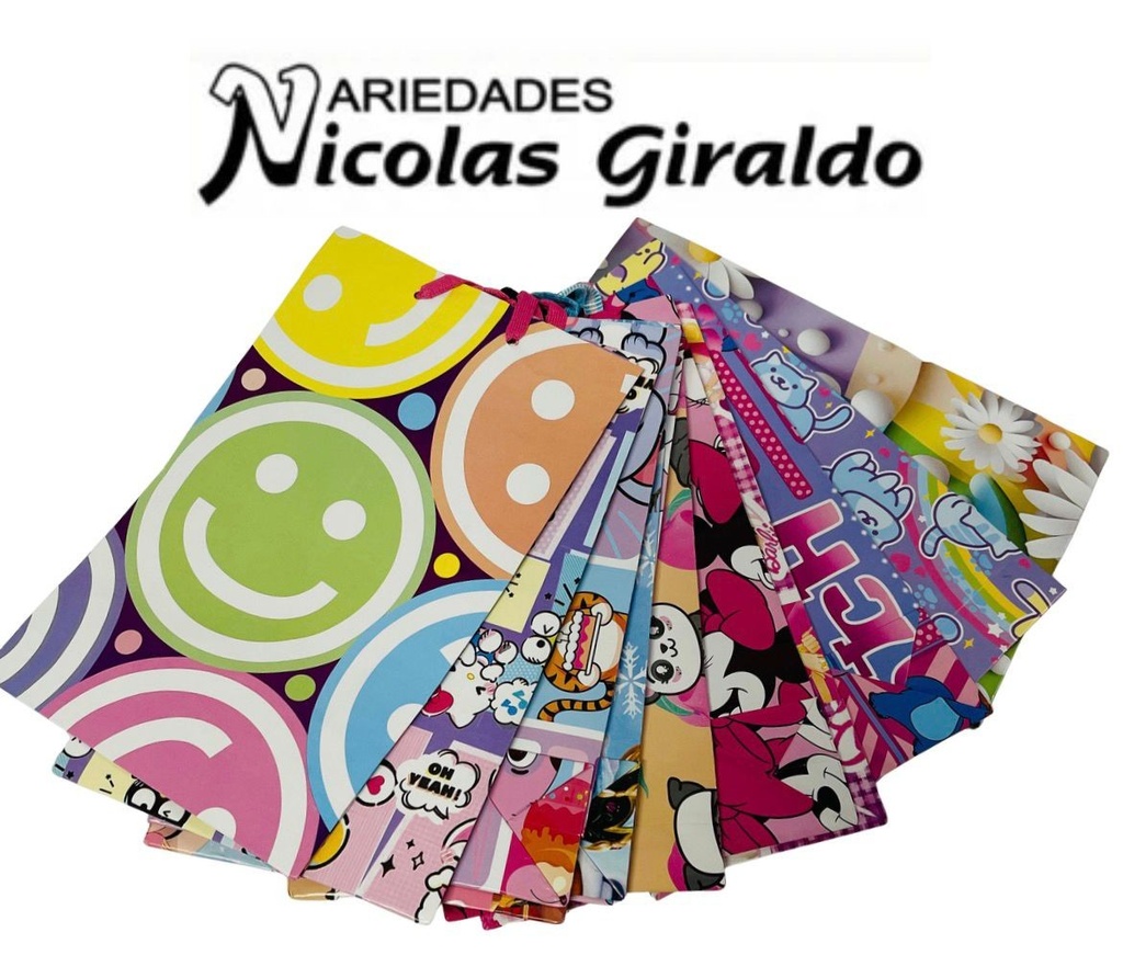 @Bolsa regalo primavera mediana pqt x12