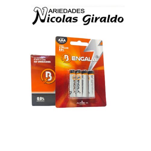 Pila bengala 3AAA carton x4 caja x12 