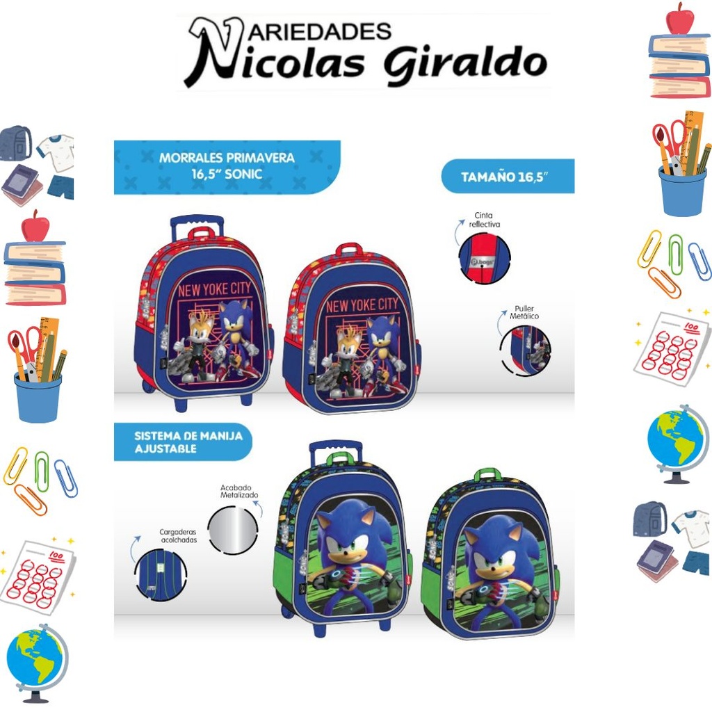 Morral primavera personajes grande sonic