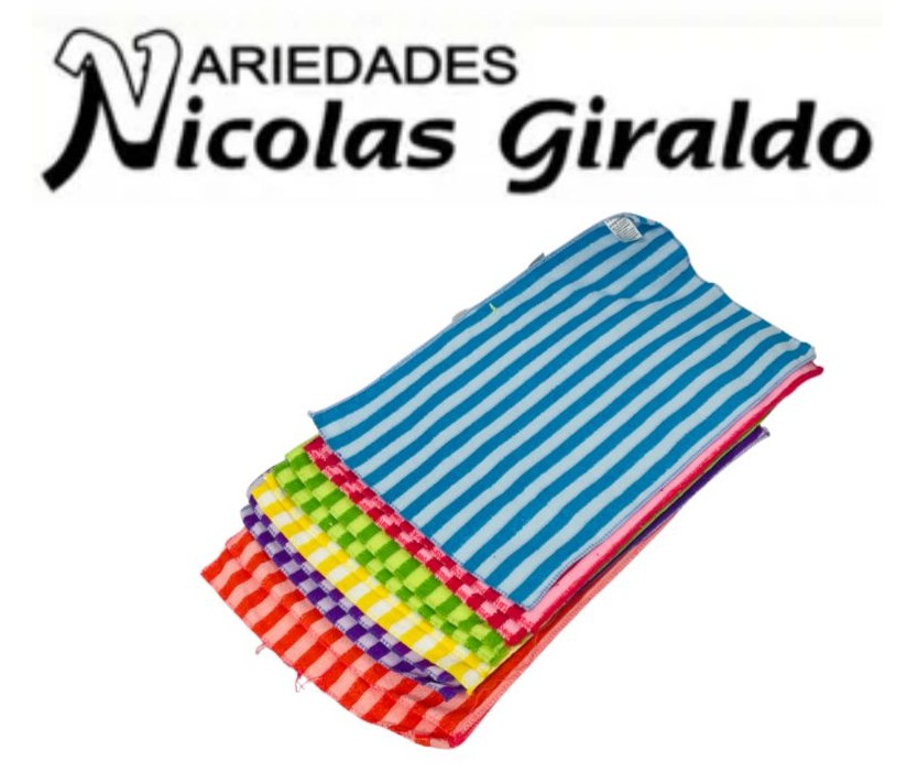 Limpion micro fibra rayas x12