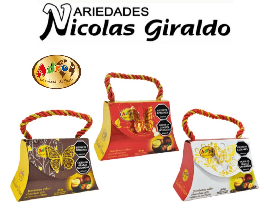 Chocolate adro mini cartera x30grm