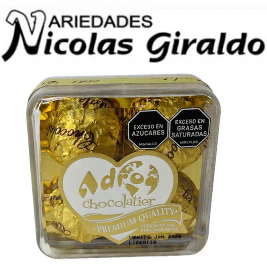 Chocolate adro cuadrado x4