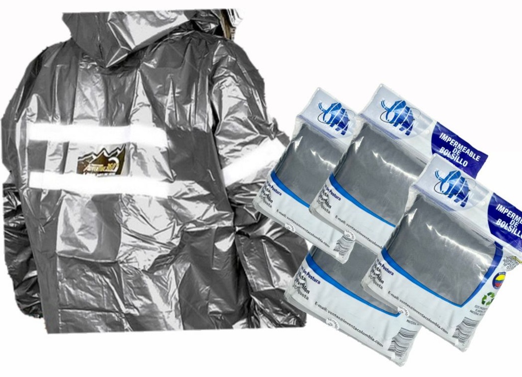 [BLUE-BIKER] Impermeable reflectivo talla XXL 